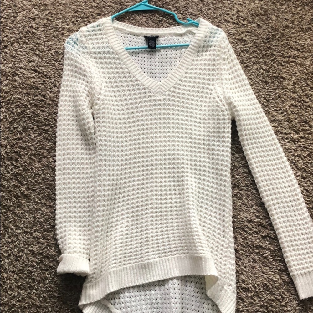 White long sweater